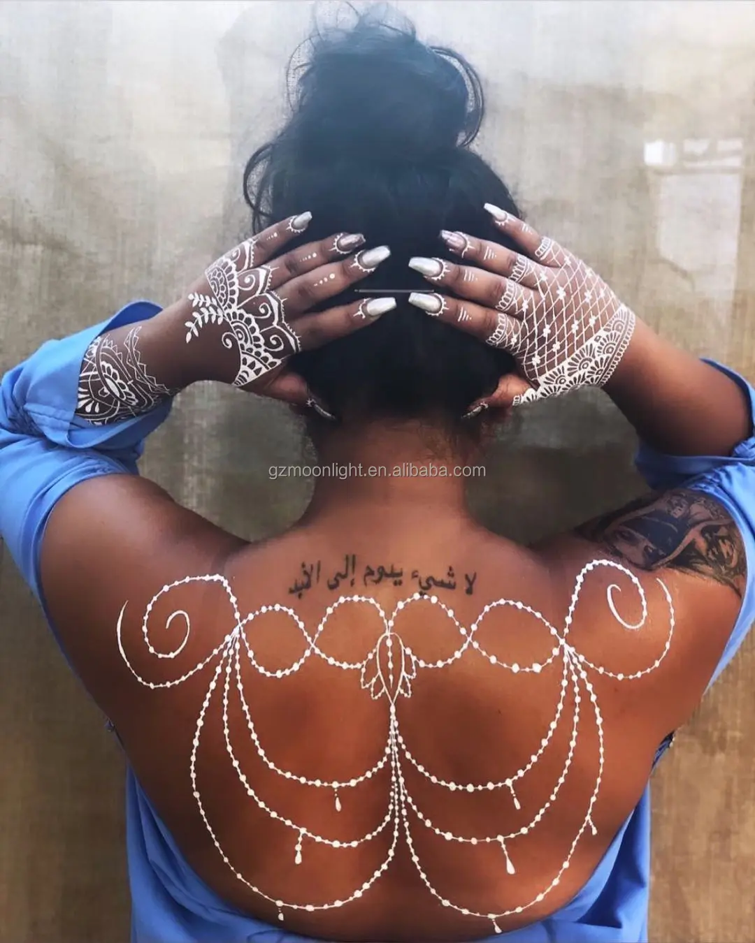 2023 High Quality Desgin Temporary Henna Tattoo Sticker for Hand Tattoo Stencils