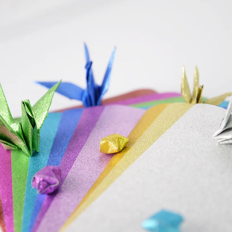 
black and gold 3d origami paper for children handcraft 