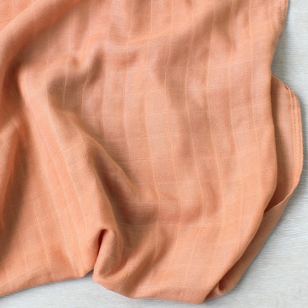 Custom Solid Color  Cotton  Bamboo Newborn Baby Newborn Plain Swaddle Blanket Wrap Muslin