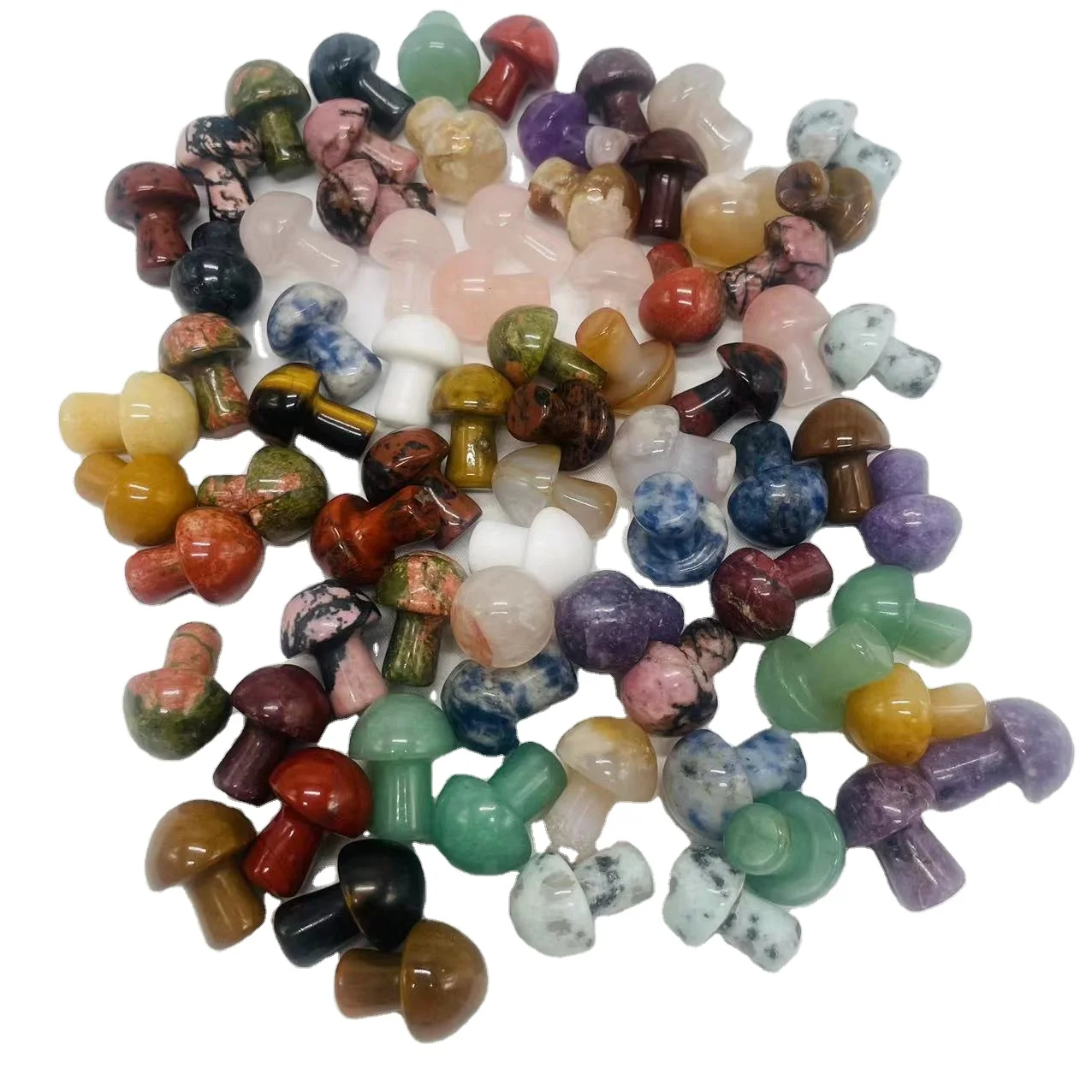Natural Stone Crystals Healing Stone Different Materials Crystal Bulk Wholesale Small Mushroom Carving