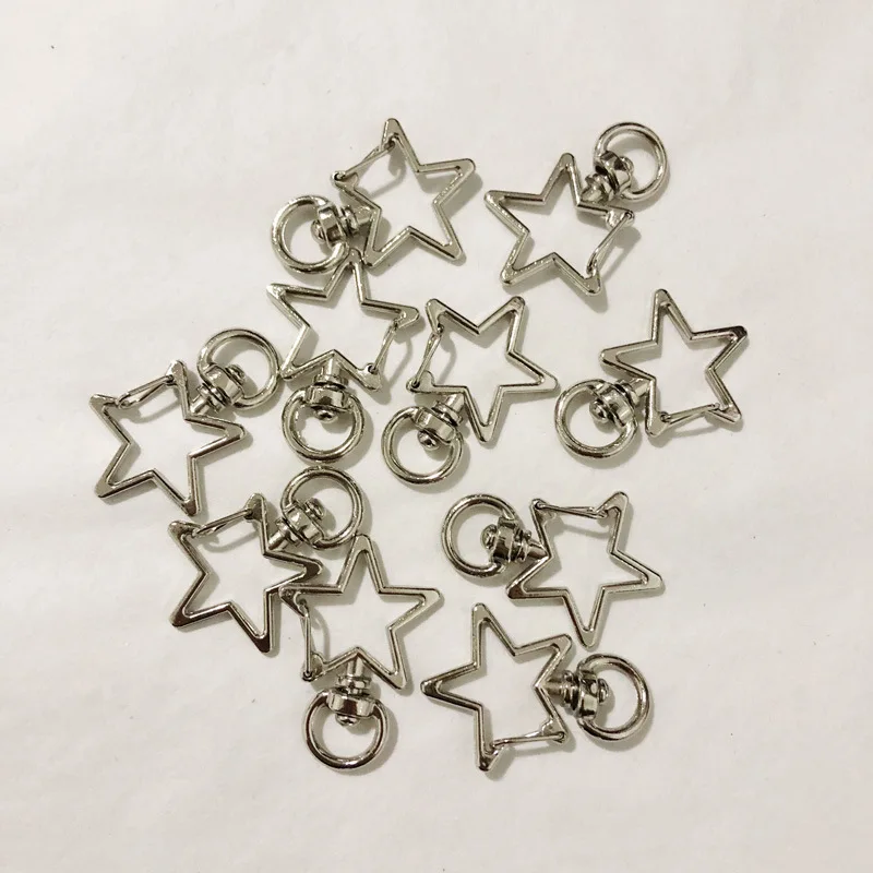 AA0160379 Star shape Keychains Lobster Clasps Hooks Key Chain Key Rings for DIY Trinkets Keychain Jewelry Findings