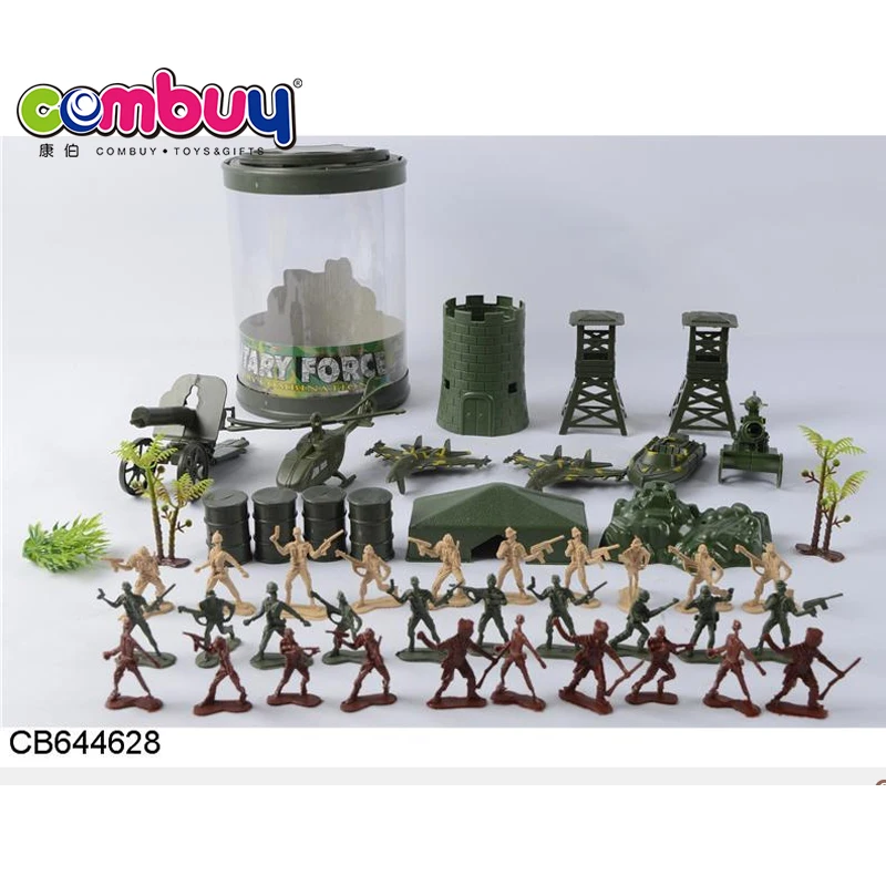 Top selling cheap set kids play soldier base military tank toys