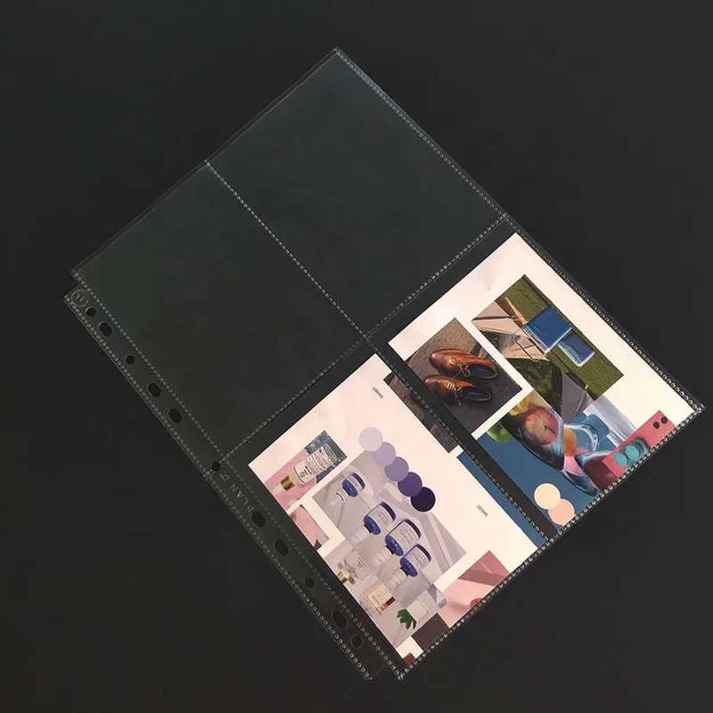 A4 Binder 4 Pocket Photo Storage Book Album inner pages Postcard sleeves