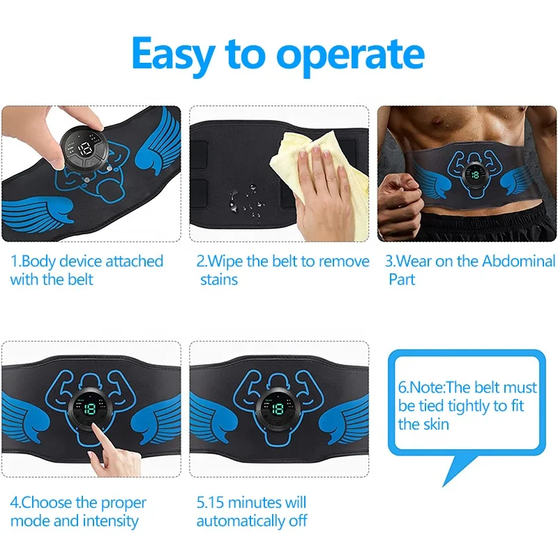 2023 best selling products health other massage products ems training slimming vibrating belt abdomen abs toning belt