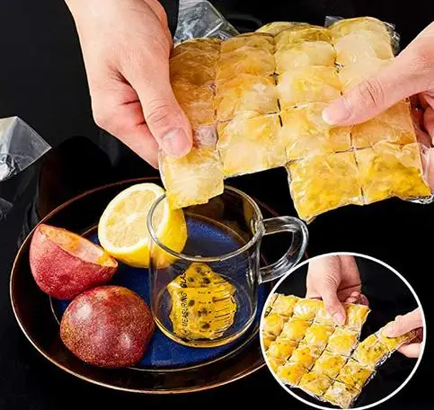 LDPE Plastic Self Sealing Cubes Clear Cooler Disposable Ice Cube Packing Bags