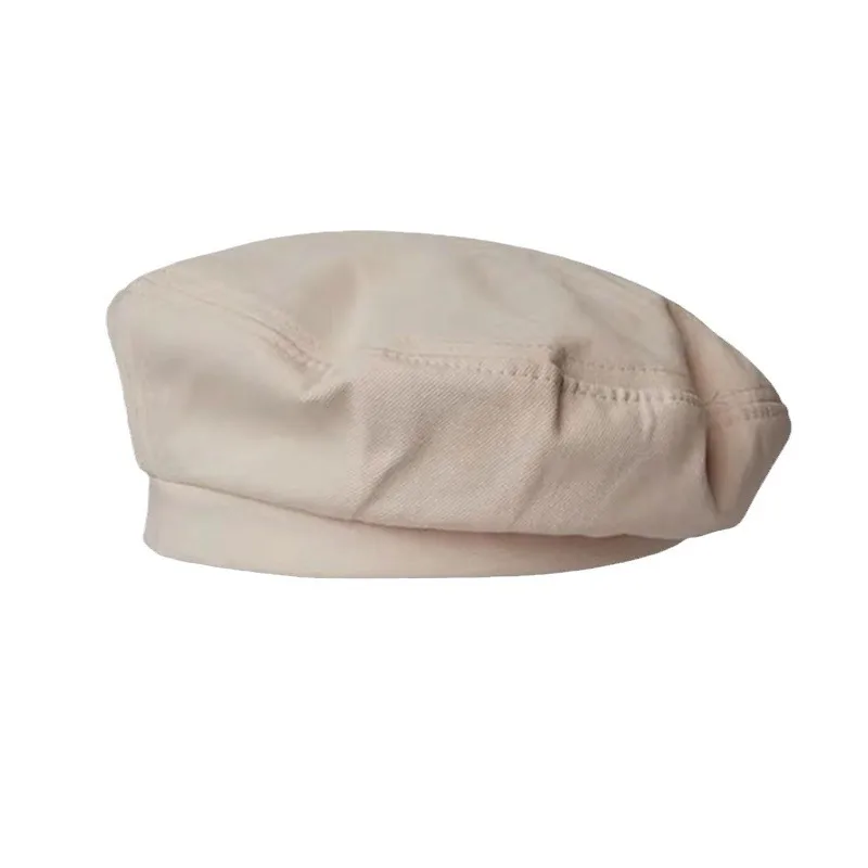 Promotional Spring Breathable Beret Girl Solid Color  Cute Painter Hat fashion custom logo beret