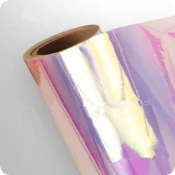 18 Micron Red Pink Blaze Angelina Fantasy Dichroic Iridescent Rainbow Film for Packaging and Decorative