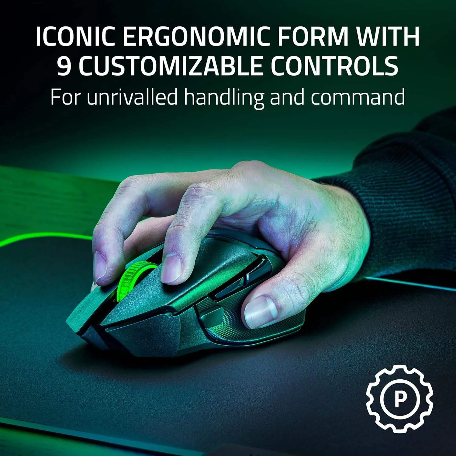 Razer Basilisk V3 X HyperSpeed Customizable Wireless Gaming Mouse Razer 5G Advanced 18K Optical Sensor Mouse for Gaming