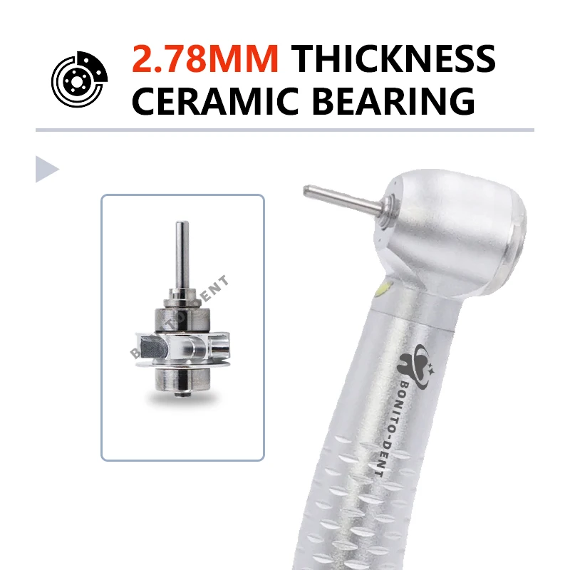 W-H Silver Dental Handpiece with 4 Sprays and Illuminating Function for Precise Operation