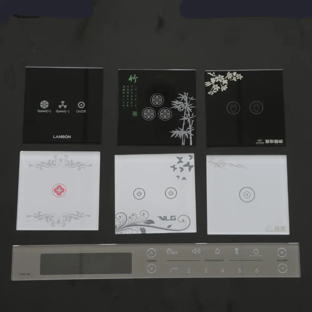 Electronic screen glass panel  customized glass panel for furniture tempered microwave oven glass panel