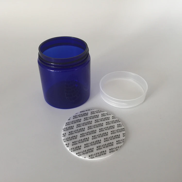 In stock 80ml 80g plastic PET blue color cosmetic jar with plastic screw cap, 80 gram pot container for persnal care face cream
