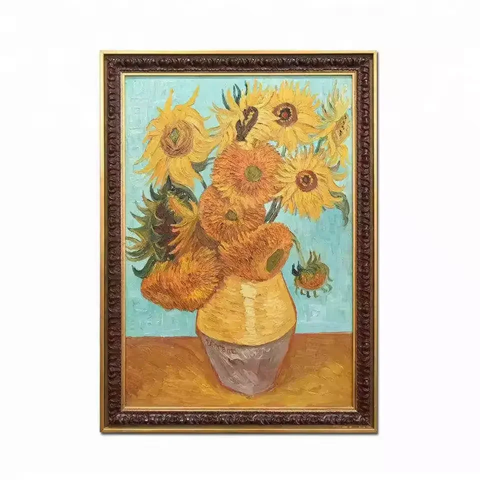 High Quality Famous Reproduction Impressionism Sunflower series By Van Gogh Handpainted Flowers Paintings