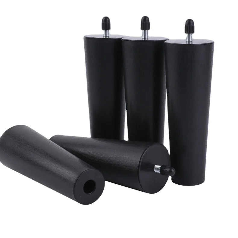 Adjustable Plastic Bed Legs for Bedroom Plastic Legs for Furniture Bases Black Plastic Sofa Legs Adjustable Cabinet Feet