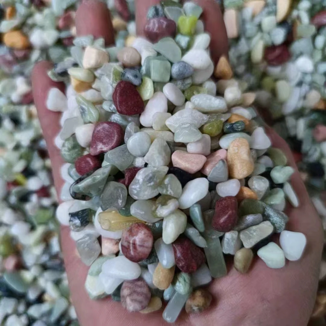 High quality onyx decorated Purple Rolling Stone Wholesale Gemstone cobblestone for healing decorative gardens