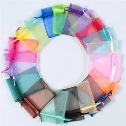 Colorful Reusable  Fashionable Custom Printed Organza Drawstring Gift Bag