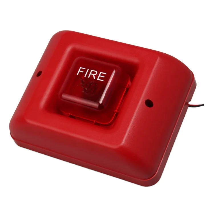24VDC High Volume Loud Fire Alarm Strobe Sounder Firefighting Emergency Siren with Light