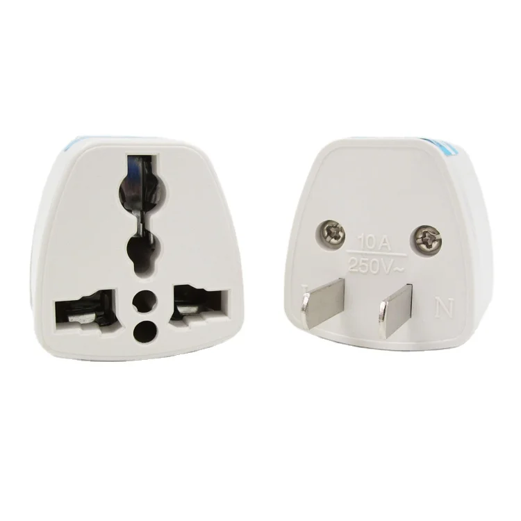 Американский 2 плоских штыря и Мопс адаптер Универсальный мобильный адаптер штепсели стандарта ЕС, США, Великобритании, США вилки и розетки 10 шт. Белый Удобный 20 шт./кор.-