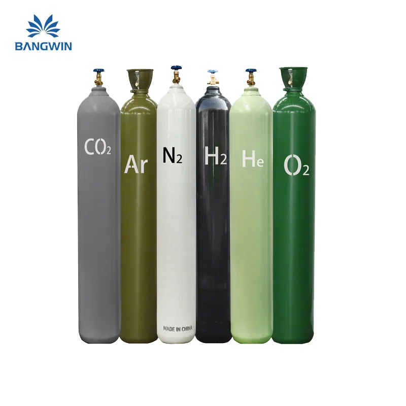 Argon Oxygen CO2 Helium C2H2 Acetylene Gas Price With High Pressure 8l Gas Cylinders And Valves