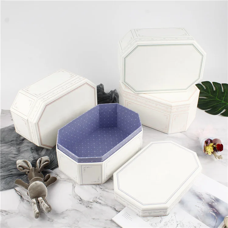 Upper and lower cover gift box special-shaped exquisite packaging box INS wind gift box business white watch jewelry packaging