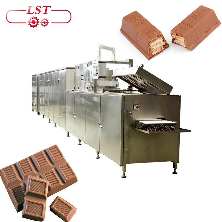 Custom chain type full automatic chocolate depositing production line chocolate bar machine