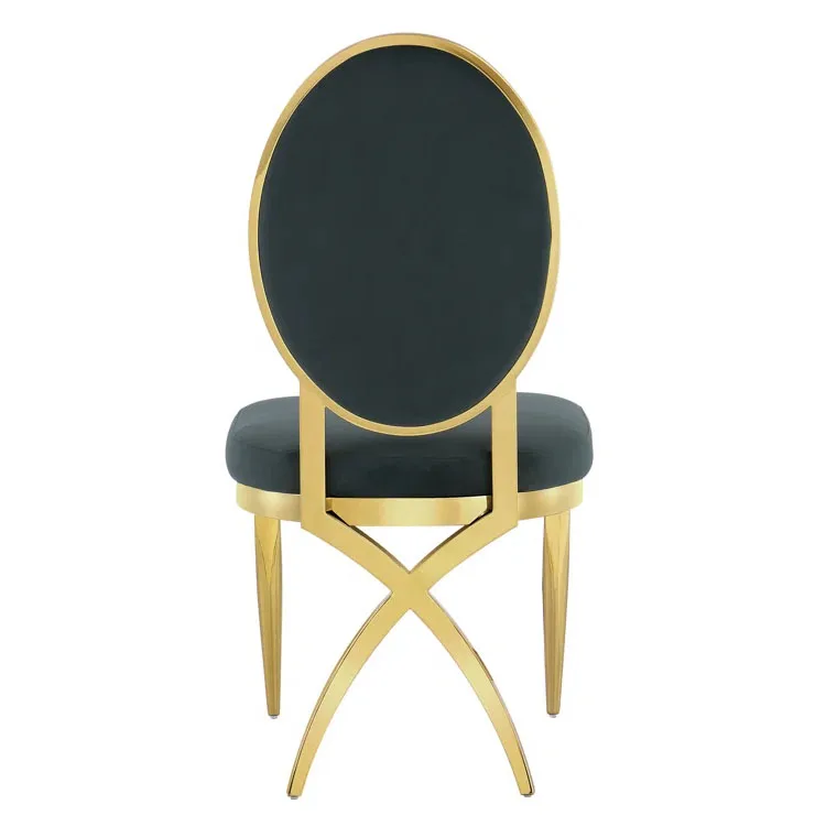 Factory Price Hot Sale Gold Cross Legs Stainless Steel Event Chairs For Wedding