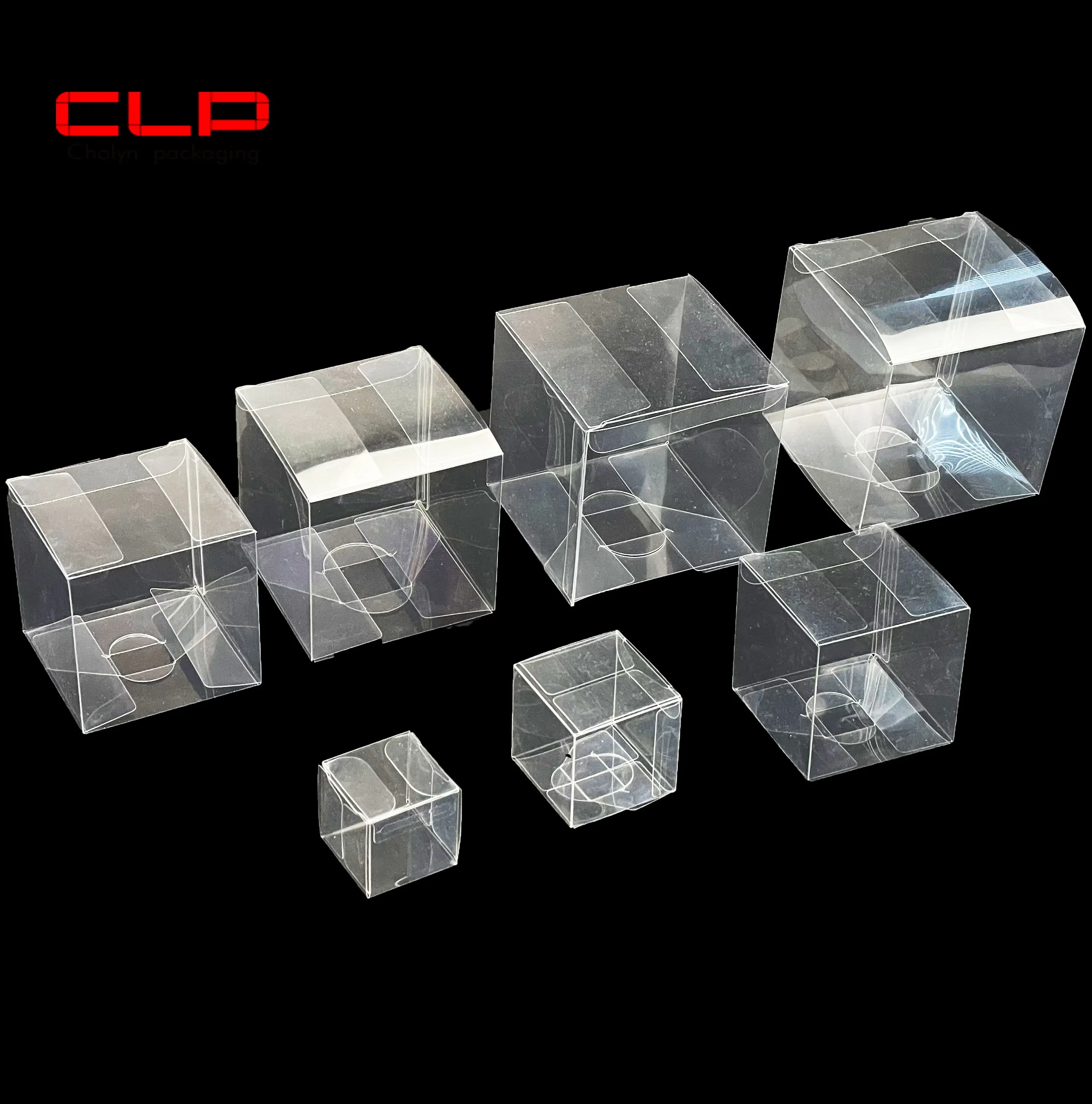 Wholesale customized packaging PET clear box, transparent and foldable PET PVC plastic box