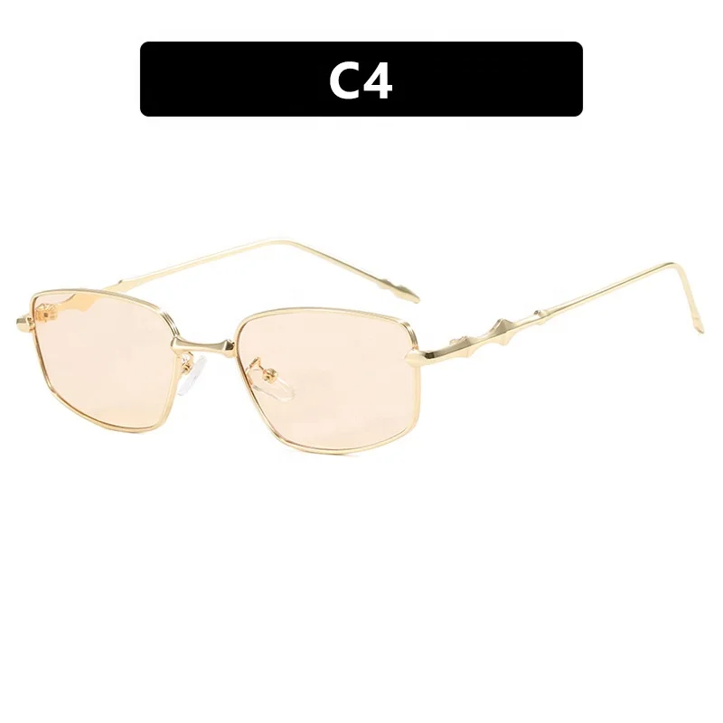 9528 Thin Metal Small Square Shades Fashionable Beautiful Cute Sunglasses For Girls 2025