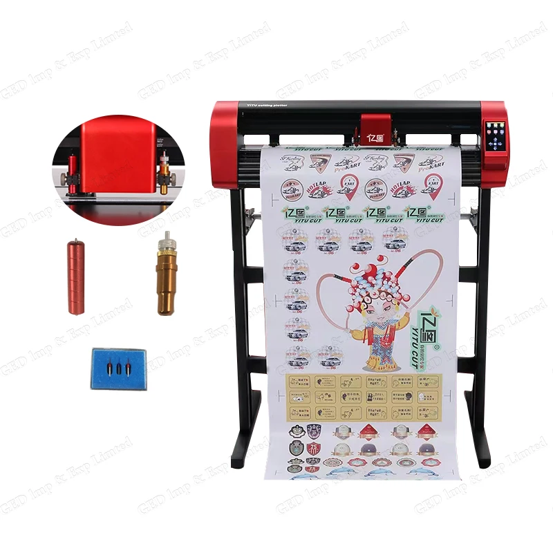 Guangzhou GED Skycut D24 (720mm) Dual Heads Vinyl Cutter Camera Cutting Plotter with Signmaster