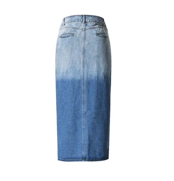 XJYD  Spring Autumn Wholesale Girls Jean Skirt Women Cotton Long Denim Skirts