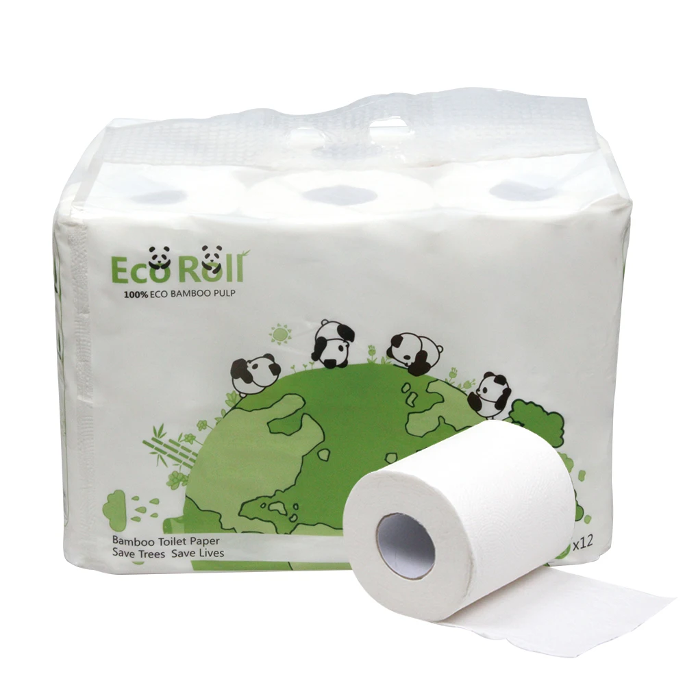 Factory Price FSC Private Label Best Biodegradable 3ply Bamboo Toilet Paper