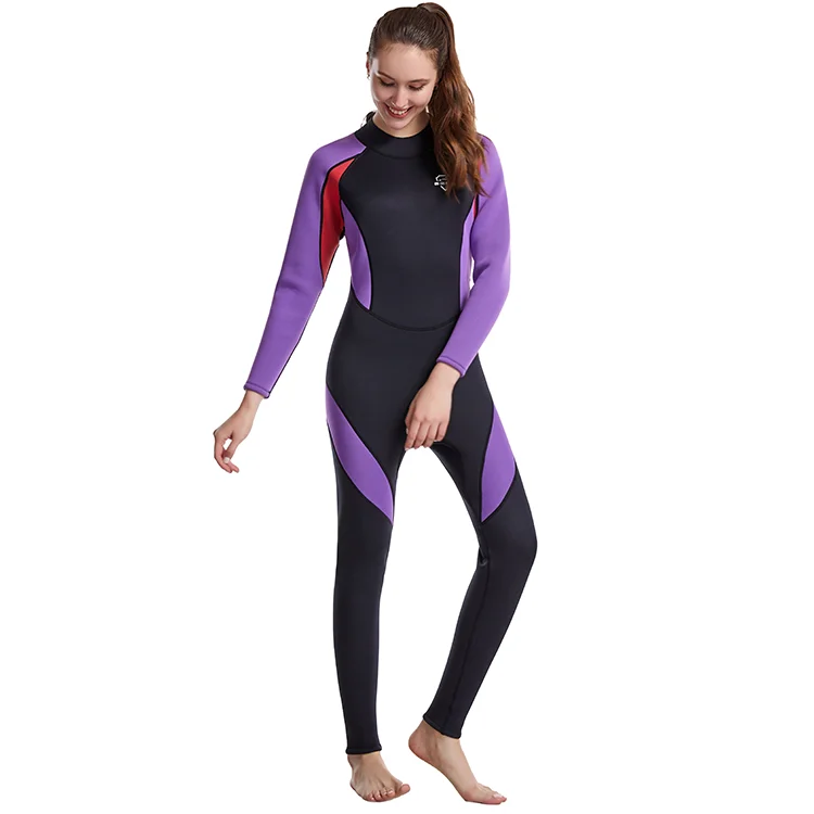High Quality 3mm Colorful Comfortable Neoprene Woman Wetsuit For Adult Diving Suit