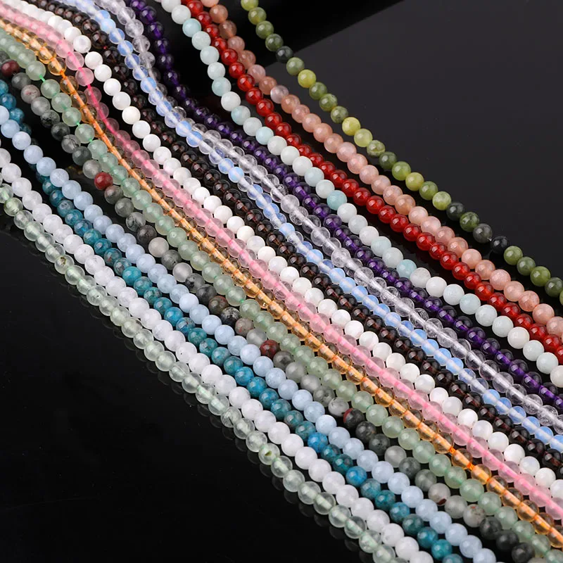 Wholesale High Quality 4/6/8/10mm Natural Stone Beads Gemstone Quartz Round Loose Beads For Jewelry DIY Making