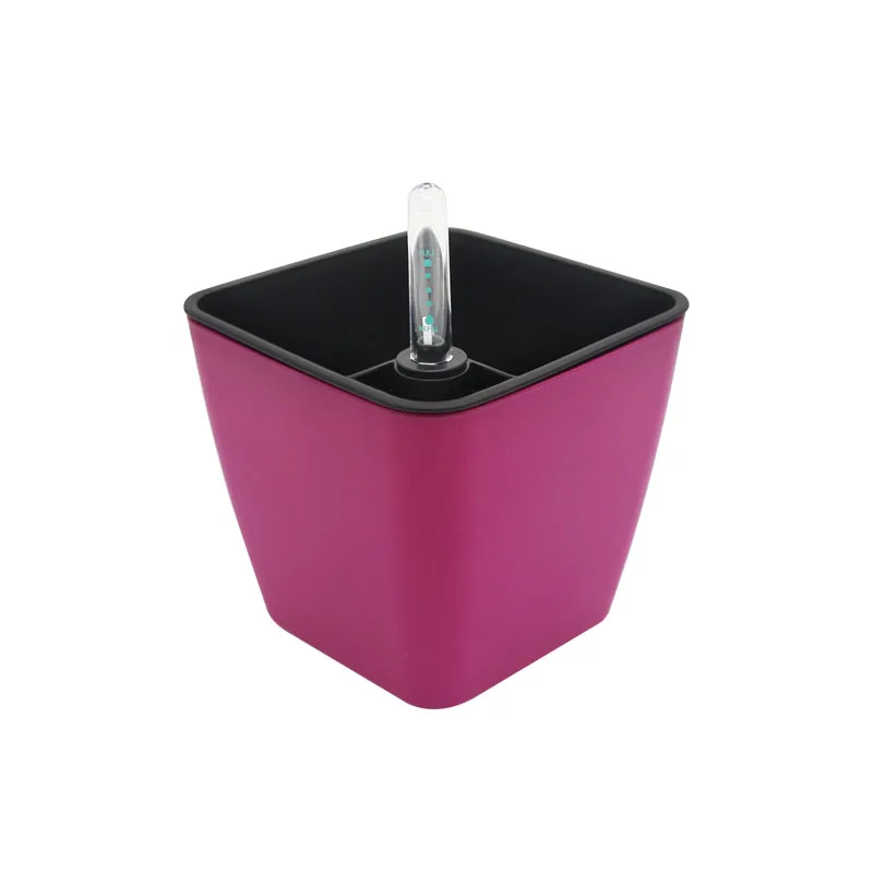 Square plastic self-absorbent watering resin flower pot, recyclable hydroponic hydroponic plant flower pot