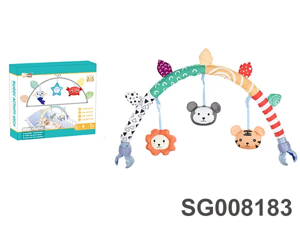 Infant plush animal mobile bed bell baby newborn educational car seat crib pram arch hanging rattle toy for kid toddler