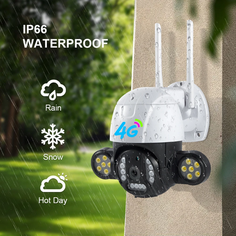 V380 Verto 4G IP Cameras H.265 Outdoor B3 Band3 1800 Mini PTZ Camera HD 3MP Wireless CCTV IP 4G PTZ camera