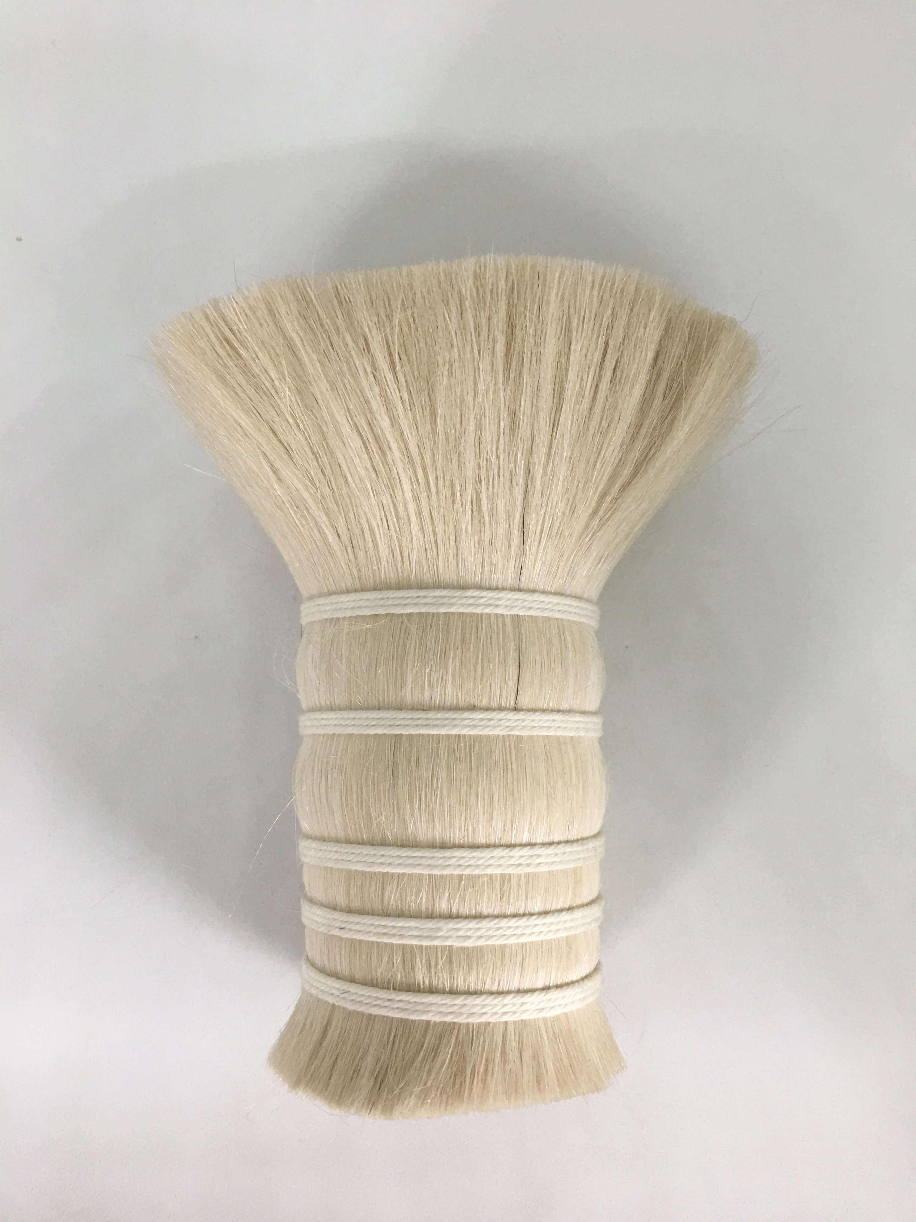 Washed Double Drawn Dressed Natural White Goat Hair For Brush