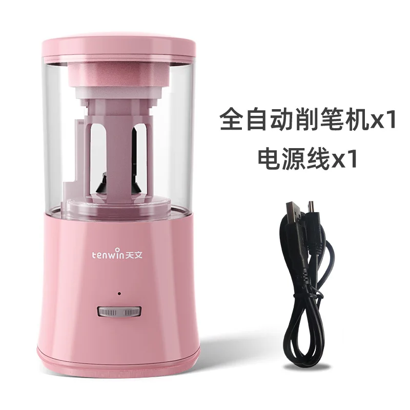 Tianwen big bucket fully auto mechanical 7-8MM electric pencil sharpener machine  for student by USB charging
