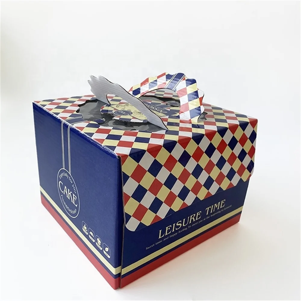 Wholesale Bakery Supply Novelty Disposable Paper Cake Box with Window