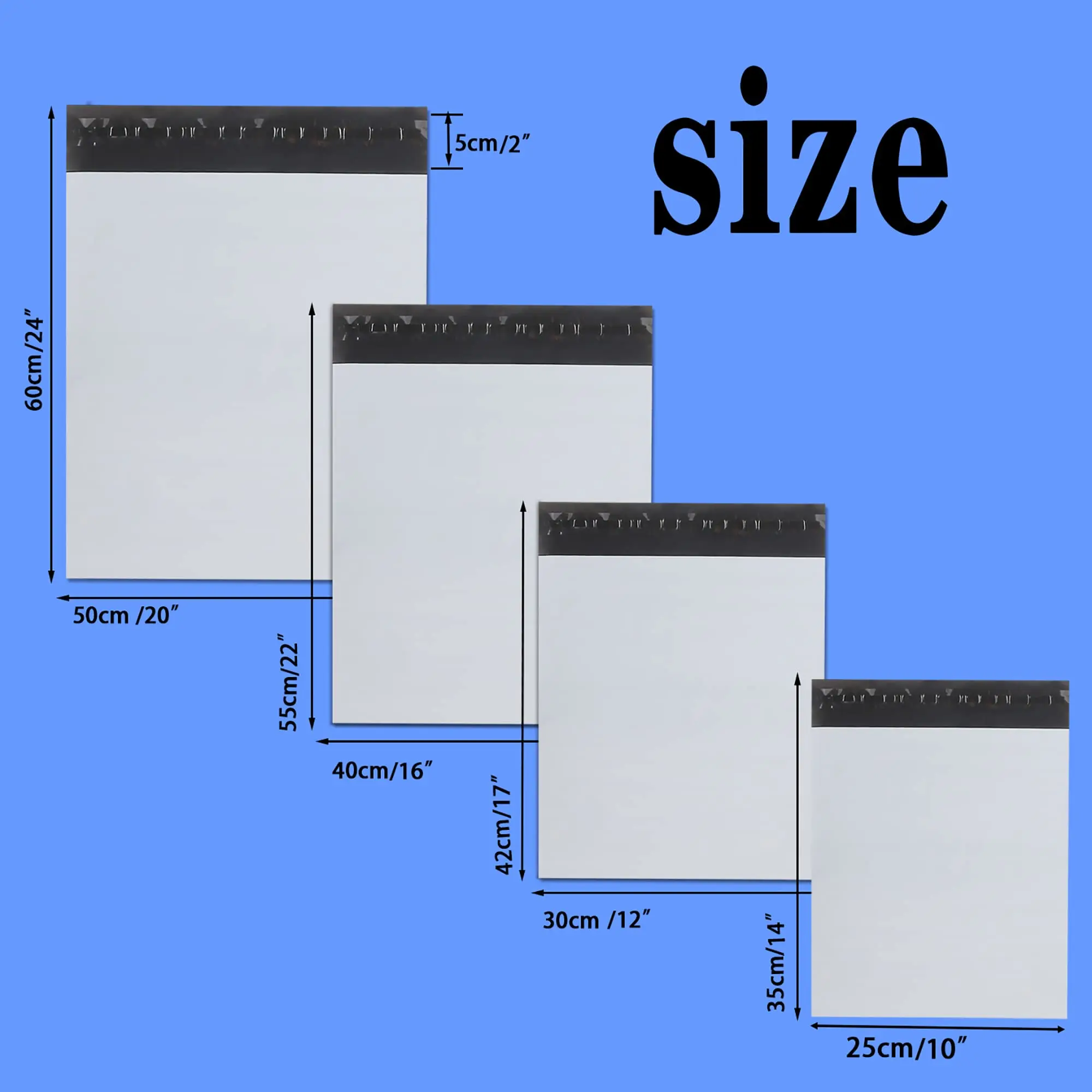 Custom Printed Logo Matte Grey Shipping for Clothes Plastic Recyclable Packaging Poly Mailer Mailing Bags