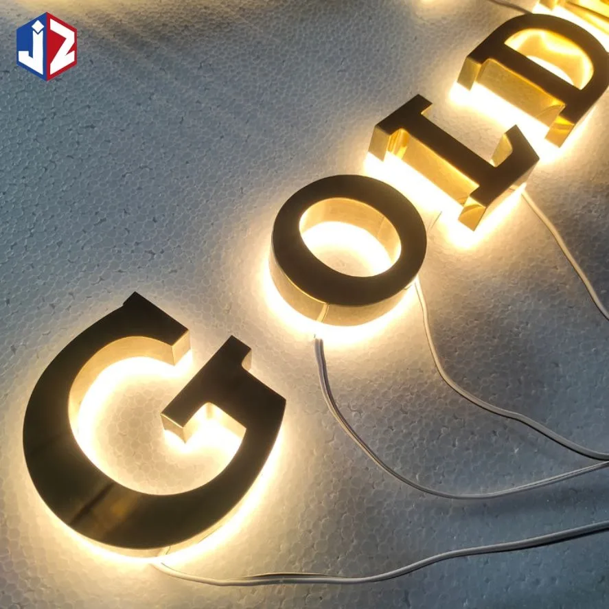 JINGJONG Manufacturer Custom 3D Led Backlit Letter Signage Company Logo Electronic Signs