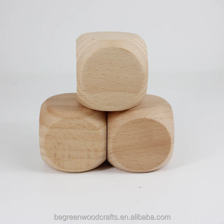 40 мм плавно большие деревянные блоки из бука кубики поделки декоративные готовые к краске