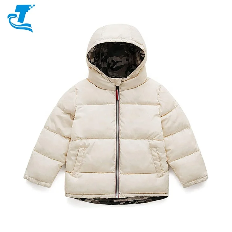 
New Online Kids Reversible Fur Down Jacket for Wearing 