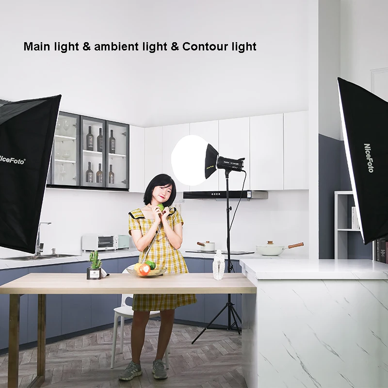 KT-HC404(HC-1000SB III ) NiceFoto 100W 5600K daylite CRI 95+  COB LED Video Light Kit