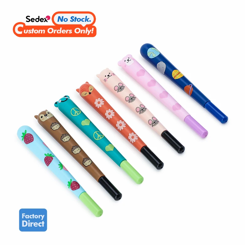 Custom Office Student Plastic Ball Point Pen Wholesale Anime Cartoon Plastic Ballpoint Pen Character Promotion Gifts Ball Pen