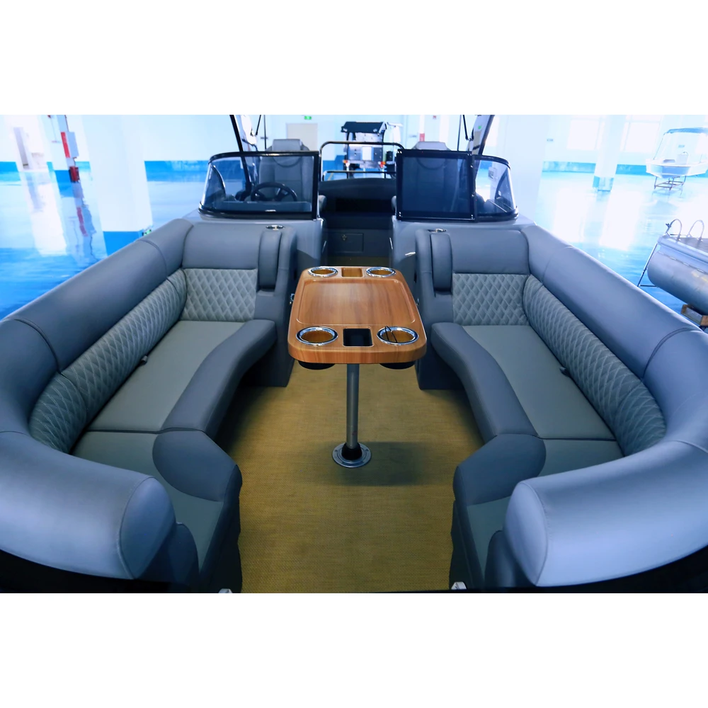 Custom-built Upscale Houseboat Fishing Pontoon in Aluminum for Sale