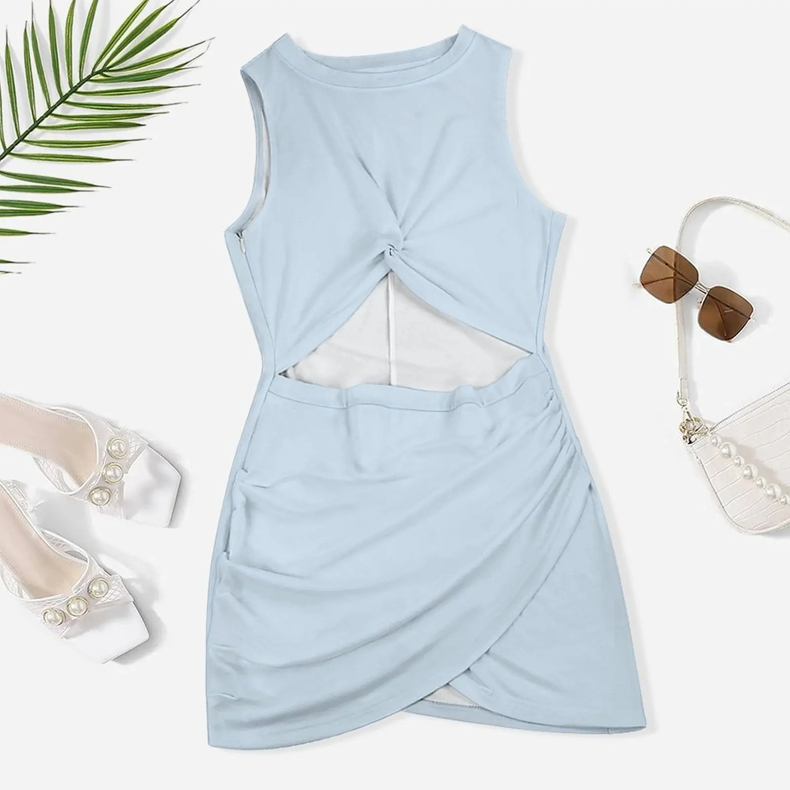 Knitwear manufacturers women dress slim fit short dress custom logo cheap high quality fancy dress