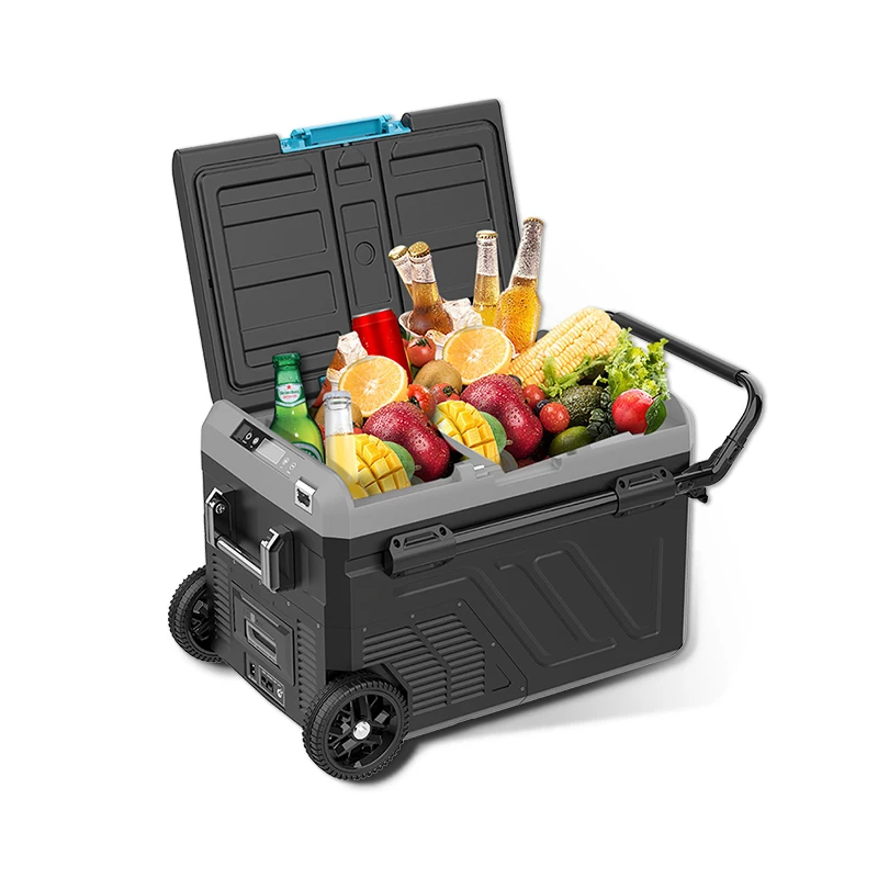 32L Portable 12V/24V DC Micro LED Display USB Outlet Car Home Multi-function Mobile Deep Freezer Compressor Car Fridge