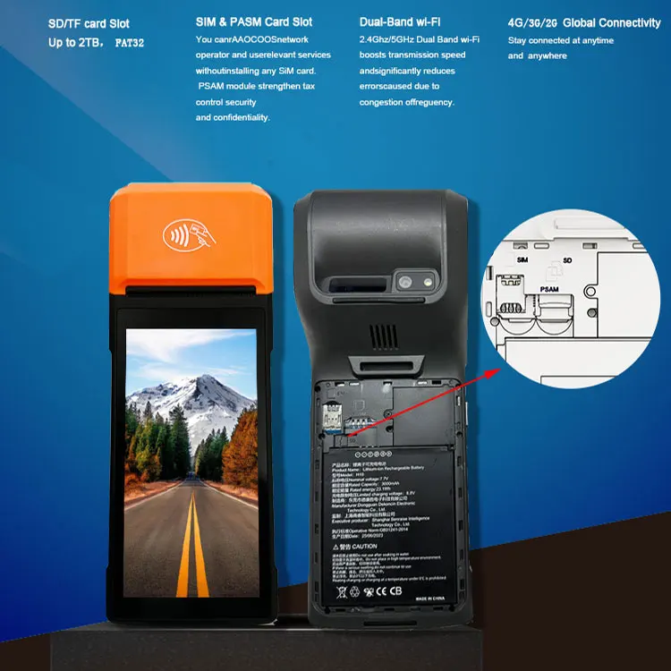 H10 Android Billing Pos Terminal Cash Register Handheld Mobile Pos Machine for Restaurant