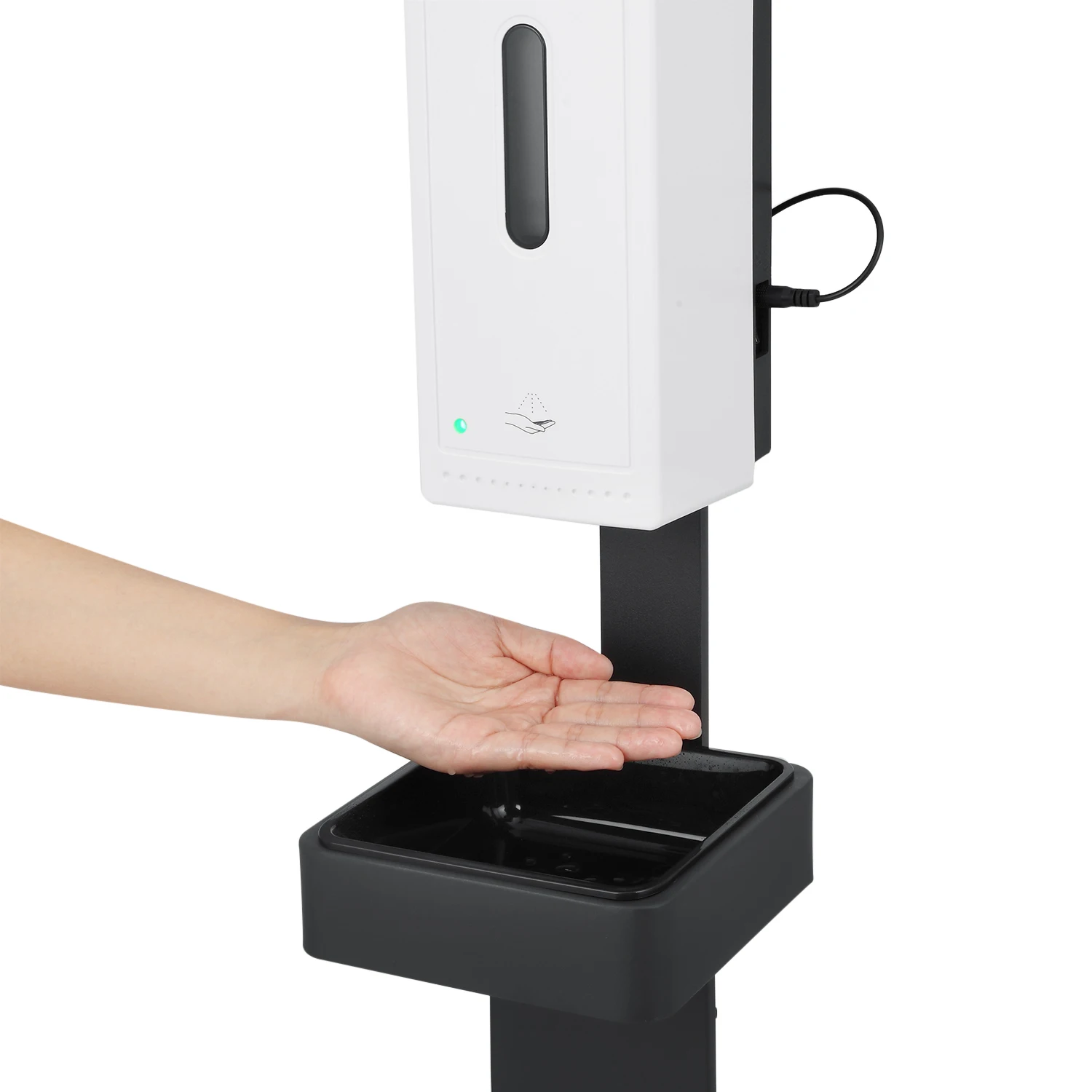 Automatic Hand Sanitizer Dispenser Touch Free for Liquid Soap Spray Alcohol with Sensor Temperature Thermometer