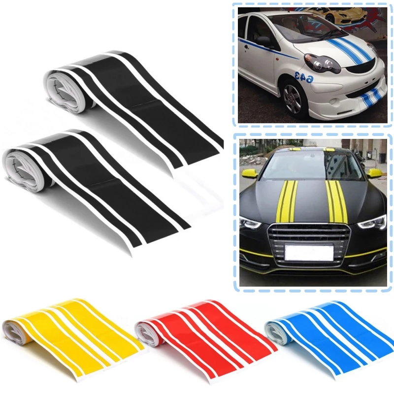 Fashion Car Styling Car Body Hood Stickers Racing Long Stripe Vinyl Film DIY Decoration Decals Auto Tuning Accessories 180x8cm